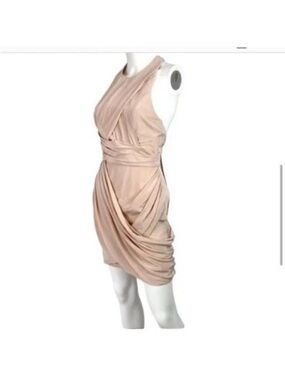 Zimmermann Blush Draped Ruched Mini Dress